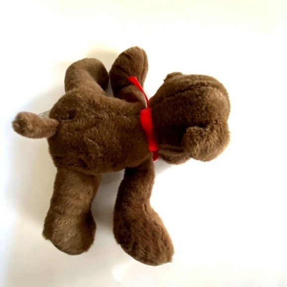 Animal Adventures 2013 floppy brown dog plush stuffed red bow small stuffed lovi - Picture 4 of 6